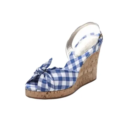 INES DE LA FRESSANGE Yvette One Strap Sandals Women's Blue White