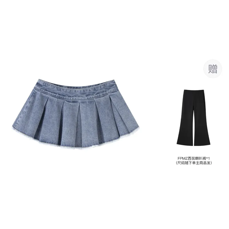 FPMZ Denim Short Skirts Women's Blue-4