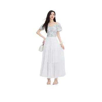 PZGE Casual Long Skirts Women's White