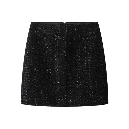 MOSIIMORII Casual Short Skirts Women's Colorful Black