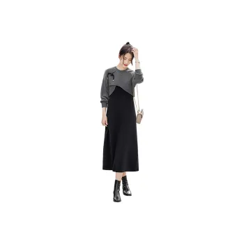 Cypress House Skirt Set Women's Dark Gray+Black