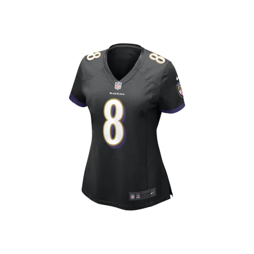 Nike Game Football Jersey Soccer Jerseys Baltimore Ravens Lamar Jackson Women's Black