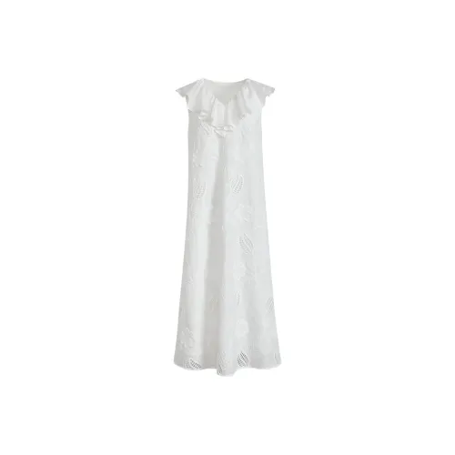 KUOSE Sleeveless Dresses Women's White