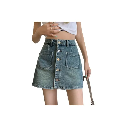 XIANSINIAO Denim Short Skirts Women's
