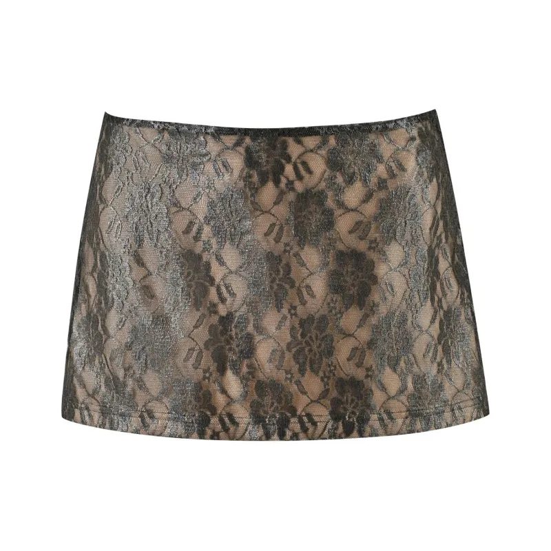 I.AM.GIA BRIGITTE LACE SKIRT Casual Short Skirts Women's Tan-0