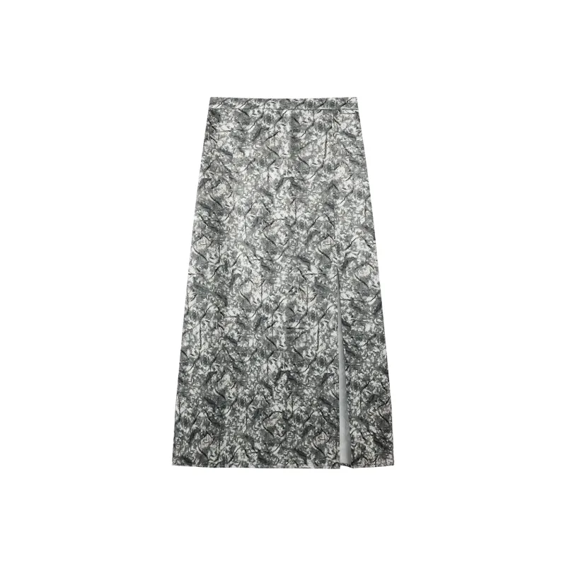 THE SEA LIFE Casual Long Skirt Women's Shimmer Green-0