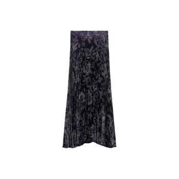 ZARA Casual Long Skirts Women's Sea Blue