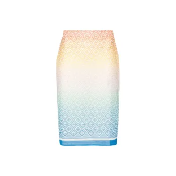 CASABLANCA Gradient Monogram Mesh Midi Skirt