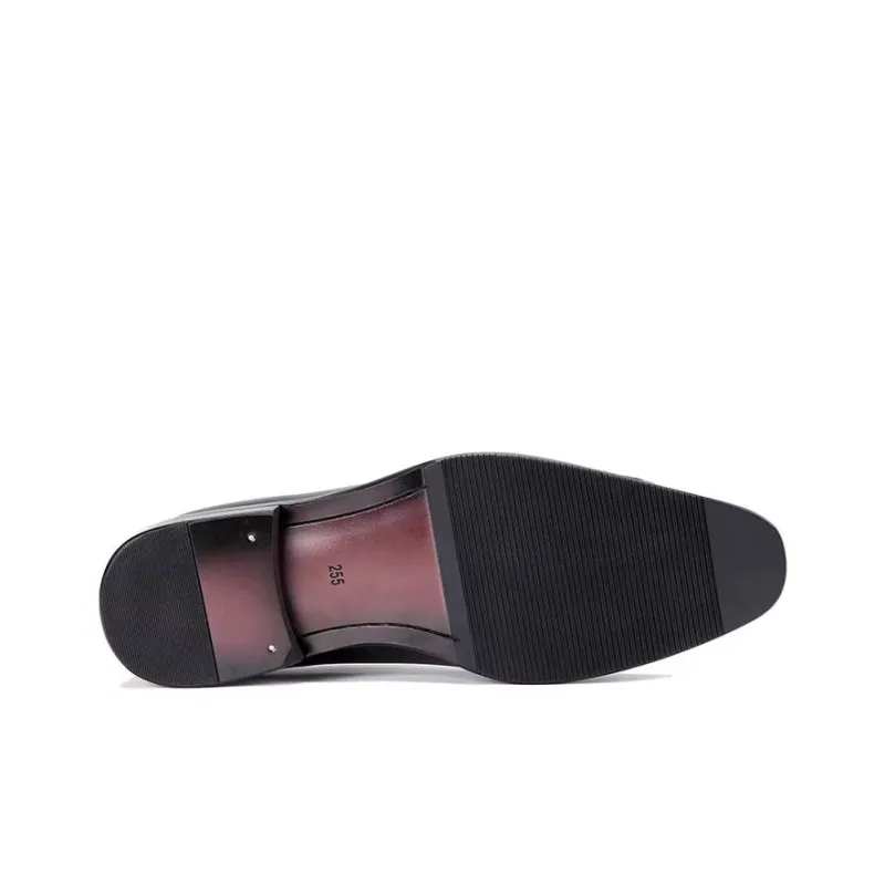 Bansley Dress Shoes Unisex Low Top Black-9