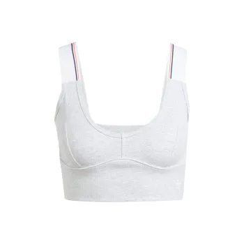 Adidas Originals Tape Bra Top Sports Underwear Women's Light Gray