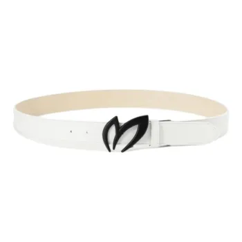 MASTER BUNNY EDITION Synthetic Leather Belts Unisex White 3.5CM
