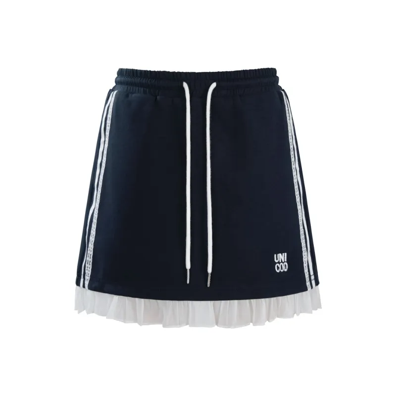 UNIFREE Casual Short Skirts Women's Navy Blue-0