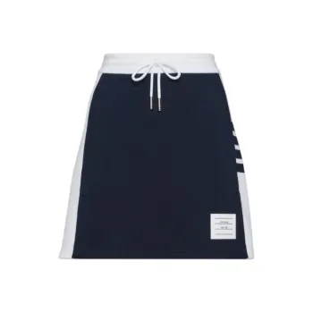 THOM BROWNE Classic Four Stripe Knit Mini Skirt