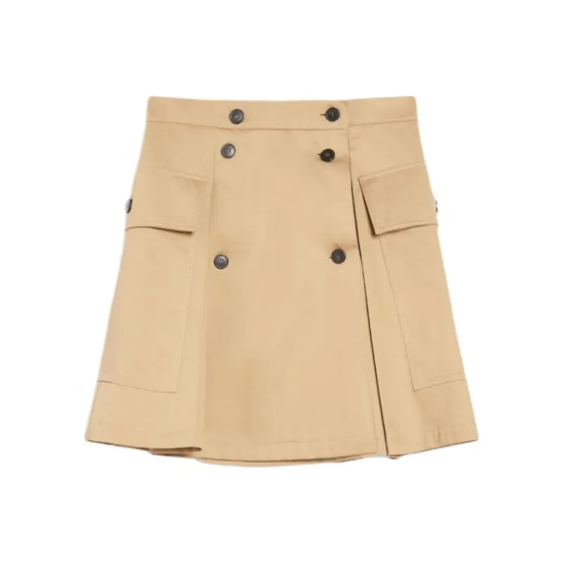 WEEKEND MaxMara Zebio Casual Short Skirts Women's Beige-0