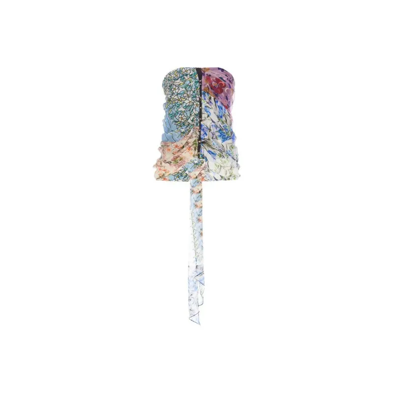 Marine Serre Floral Printed Pleated Skirt-0