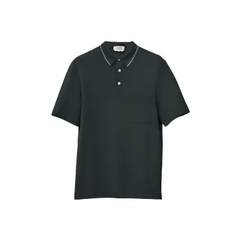HERMES FW22 Polo Shirt Men's Green