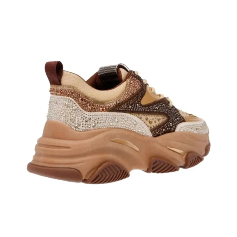 STEVE MADDEN PRIVY Low Top Chunky Sneakers Women's Taupe-3