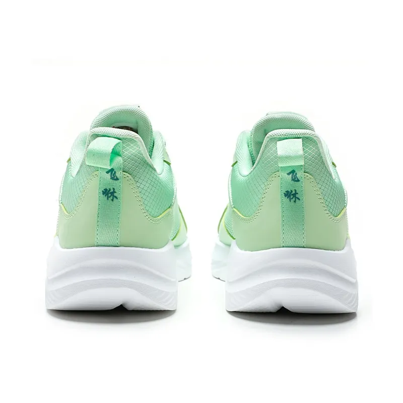 QIAODAN Anti Slip Wear Resistant Low Top Running Shoes Men's Green-4