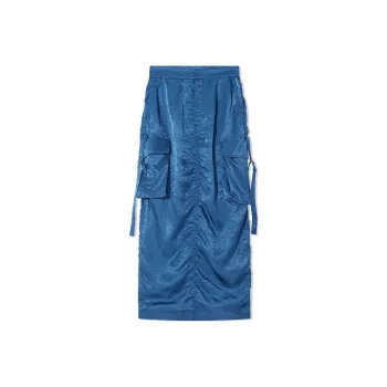 COVERINS Casual Long Skirt Women's Blue
