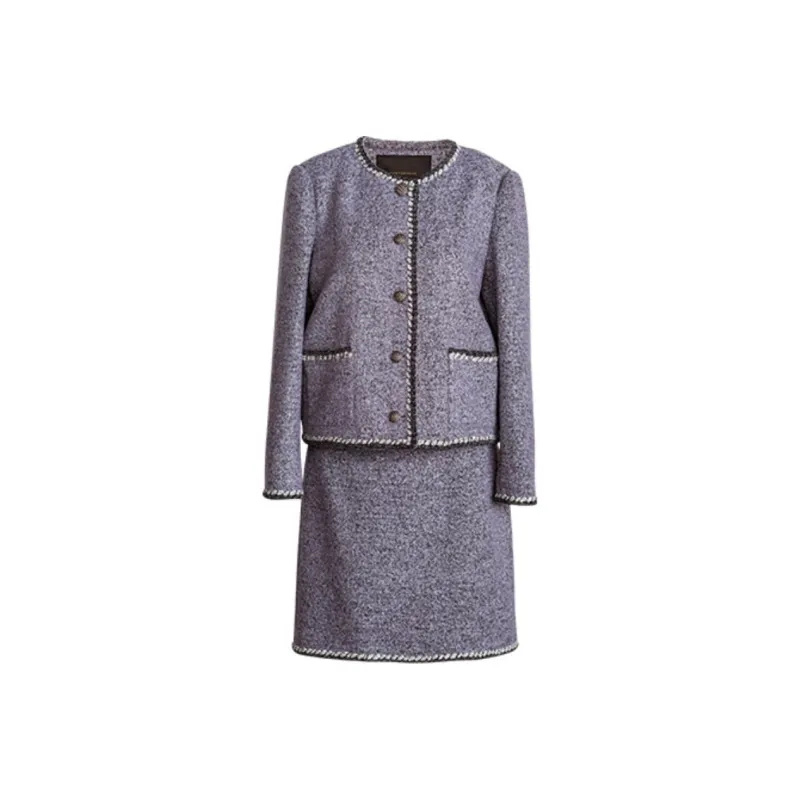ROEYSHOUSE Skirt Set Women's Gray Purple-0