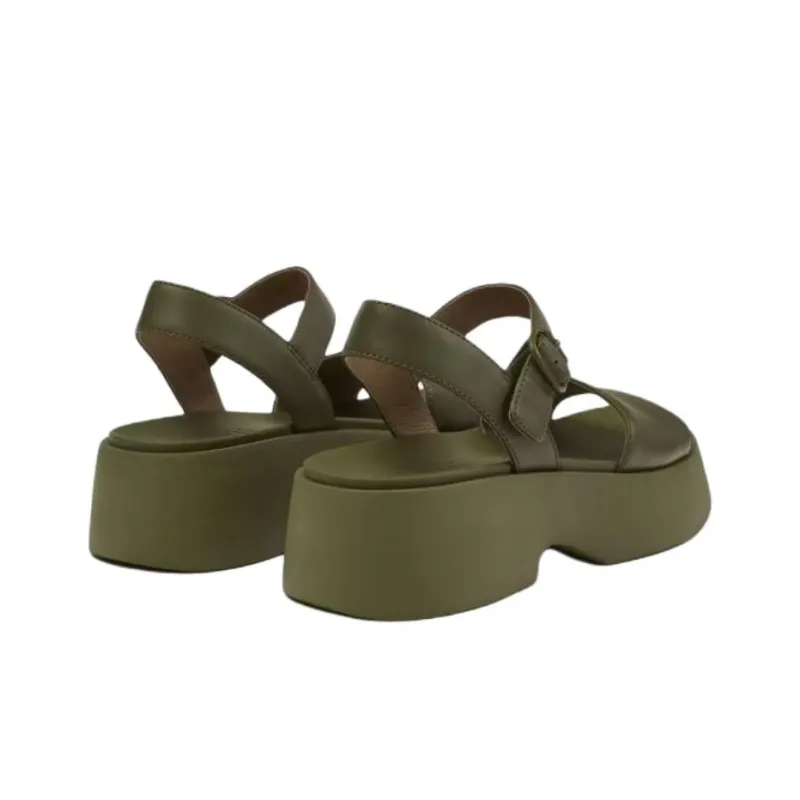 CAMPER Tasha One Strap Sandals Women's Green-1
