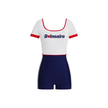 BALNEAIRE One Piece Swimsuits Women's Red White Blue Patchwork