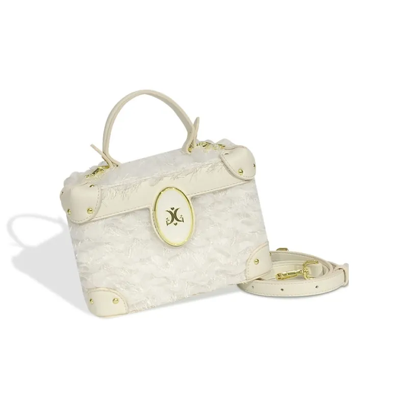 MACK JODAER Synthetic Leather One Shoulder Handbag Women's Ecru-1
