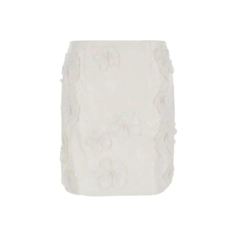 Rotate Sequin Flower Embellished Mini Skirt-0