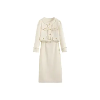 PAIN OR PLEASURE Skirt Set Women's Beige Apricot