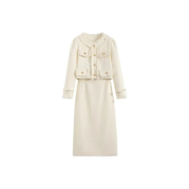 PAIN OR PLEASURE Skirt Set Women's Beige Apricot-0