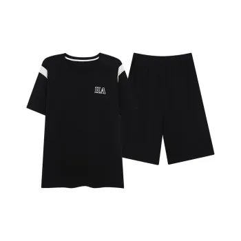 Floating Light Islands Pajama Set Men's Black