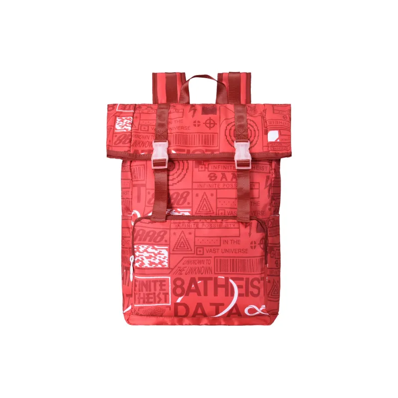 8atheist Polyester Commute Outfit Backpack Laptop Bag Regular Unisex Preppy Red-4