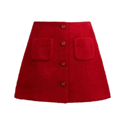 COACH FW24 Casual Short Skirts Women's Red