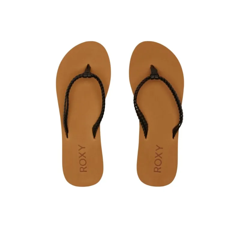 ROXY Abrasion Resistant Flip Flops Women's Black-3