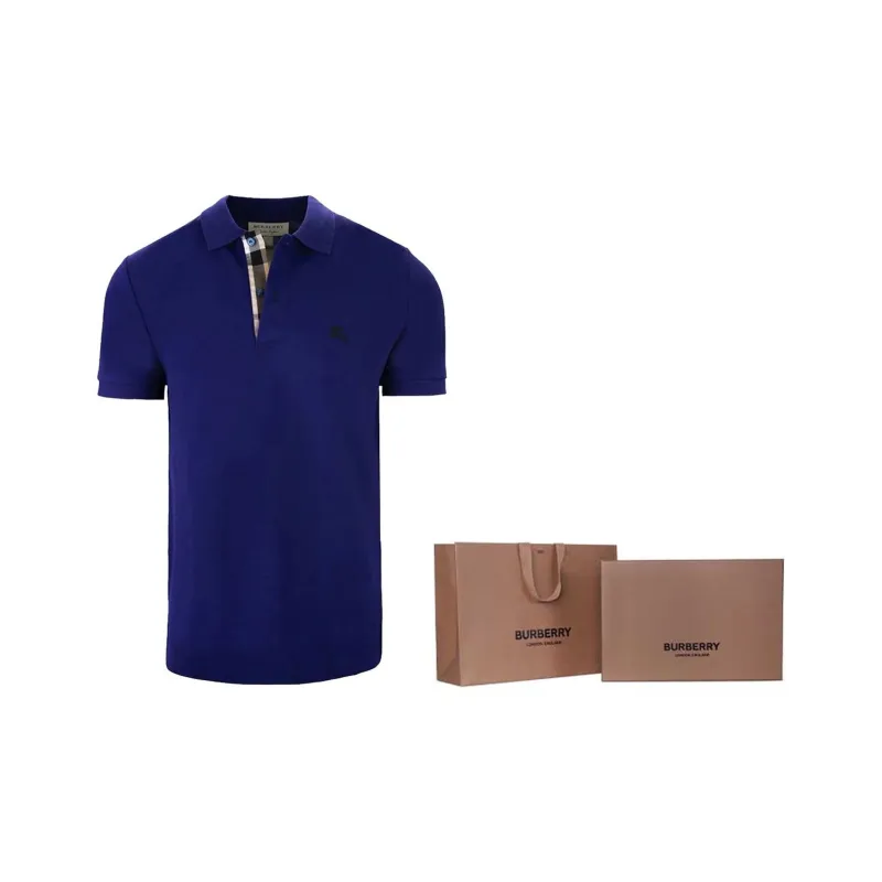 Burberry Oxford Logo Embroidered Polo Shirt-6