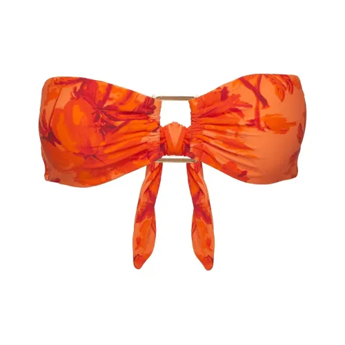 PRINCESS POLLY CALBIRA BANDEAU BIKINI TOP Bikini Women's ORANGE FLORAL/Orange Floral