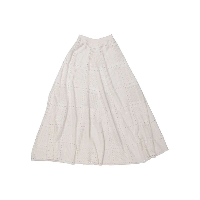 Chloe Casual Long Skirts Women's White-0