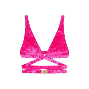VERSACE Medusa Charm Strapped Bikini Top