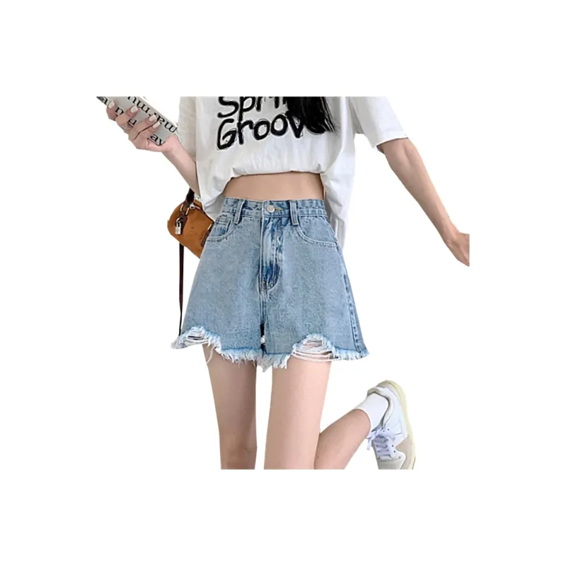 Concubine Zhu Denim Shorts Women's Black-5