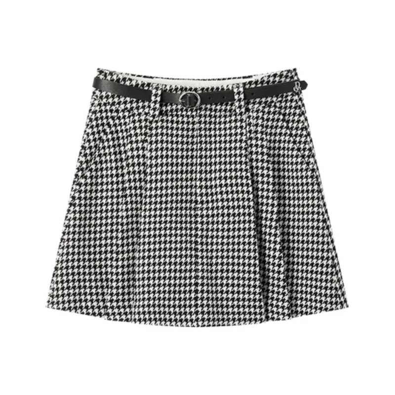 DEGAIA FW24 Casual Short Skirts Women's Black Positioning Floral-0
