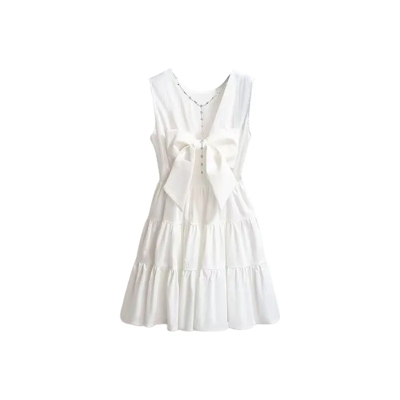KEAB Sleeveless Dresses Women's White-0