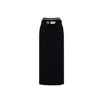 MODULER XIACHUAN Casual Long Skirts Women's Black