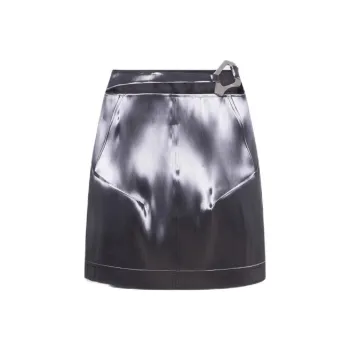 HELIOT EMIL Casual Short Skirts Women's Liquid Metal