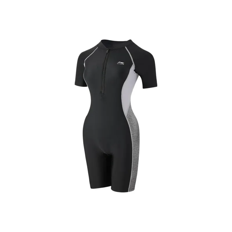 LiNing Sports Life Collection One-piece Swimsuit Women's Black-0