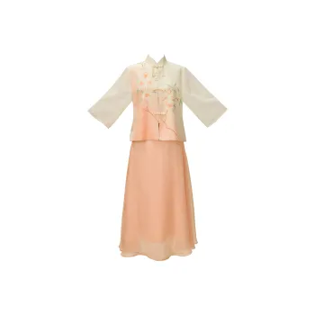 Clothes cut by time Cheongsams Women's Peach Pink