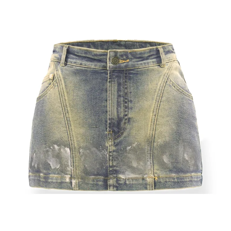 NOTAWEAR Denim Short Skirts Women's Symphony Blue-0