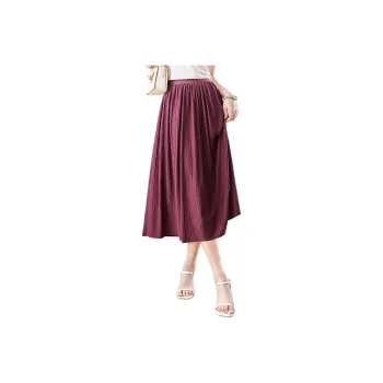 XWI Casual Long Skirts Women's Fuchsia
