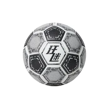 Kuangmi Size 5 Soccer PU Seamless Thermal bonding Unisex White Silver