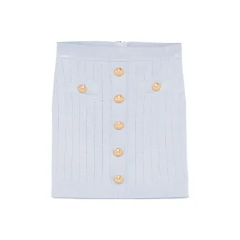 BALMAIN Button Detailed High Rise Mini Skirt