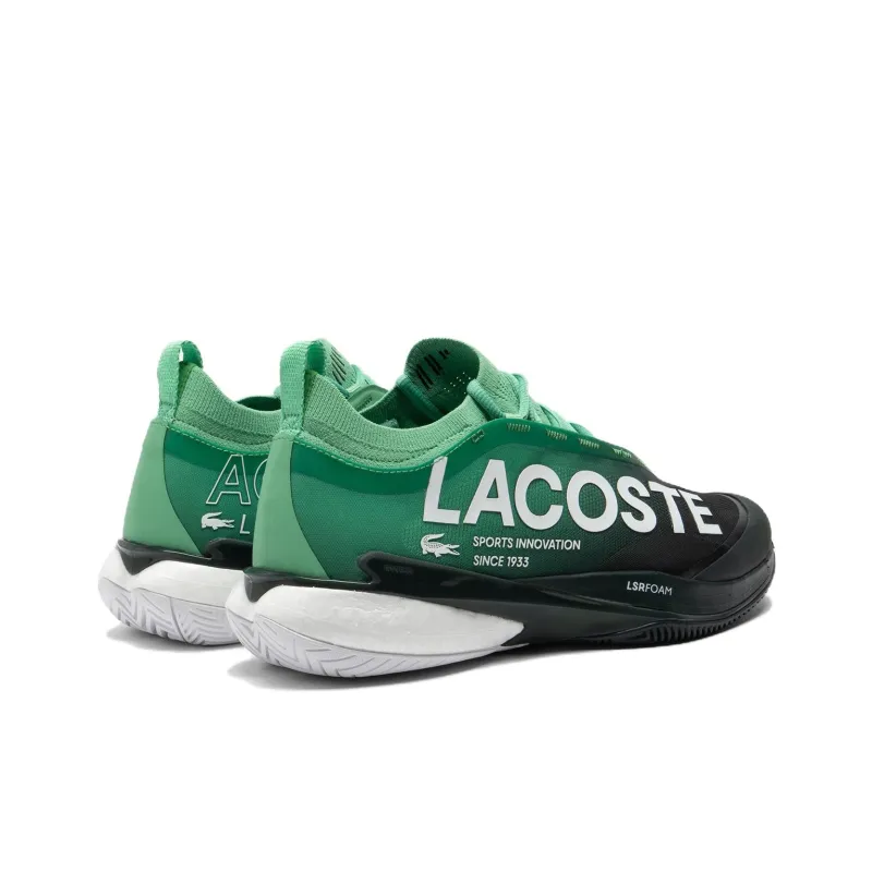 LACOSTE Anti Slip Wear Resistant Low Top Tennis Shoes Men's Green-3